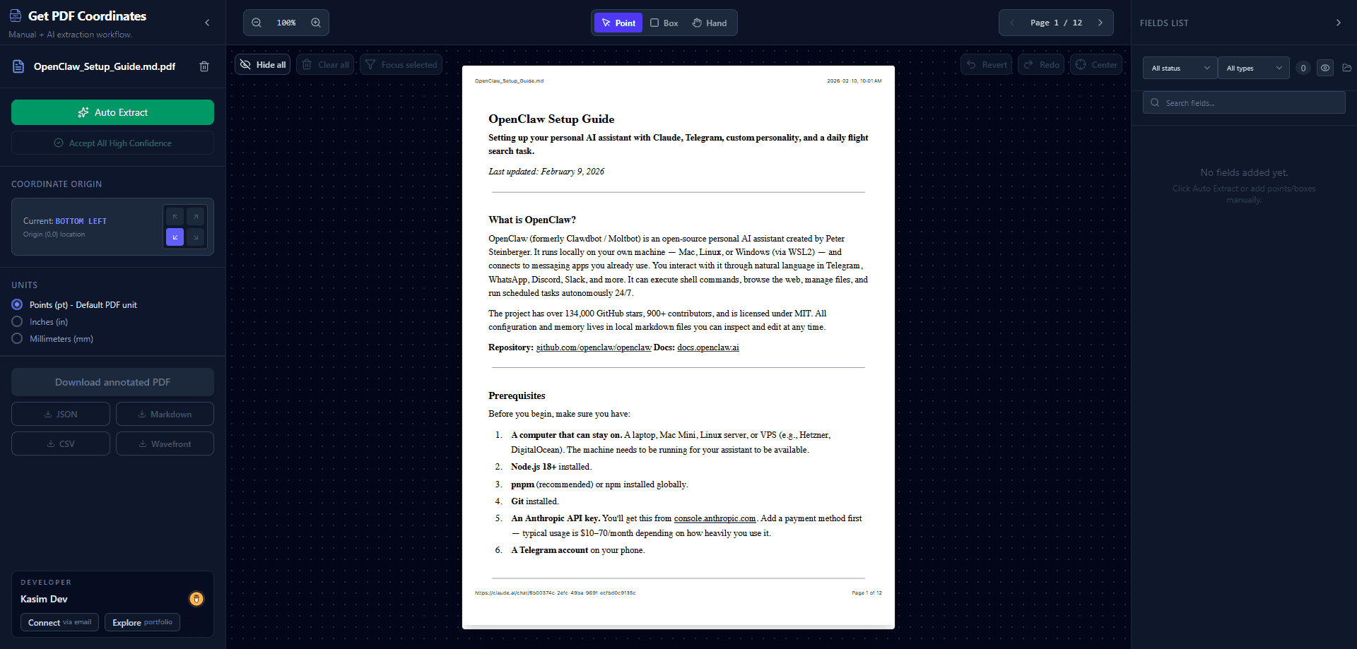 PDF Coordinator screenshot
